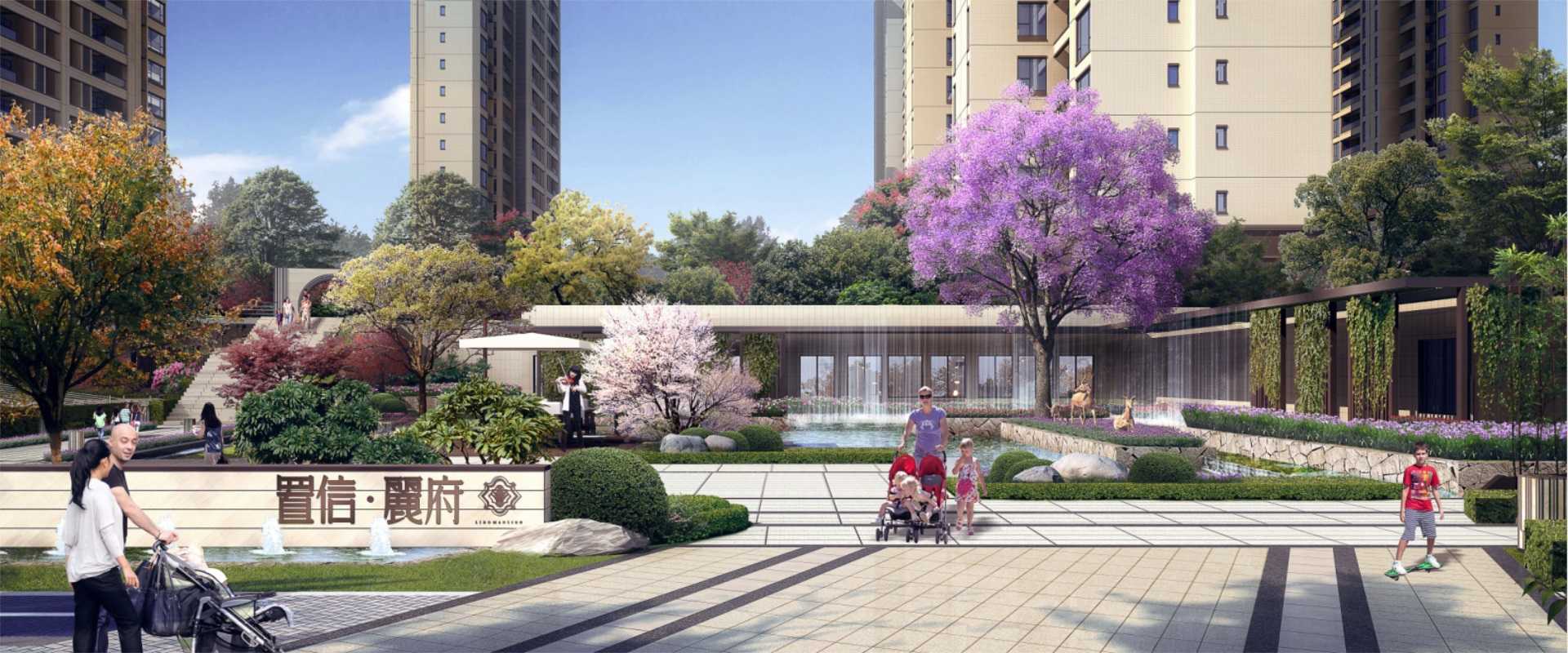 安岳&middot;置信丽府大区景观计划设计